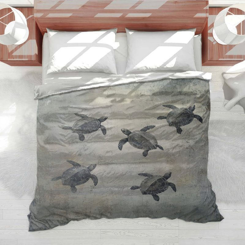 Turtle Bedding Oceanic Comforter Cute, Twin XL Comforter