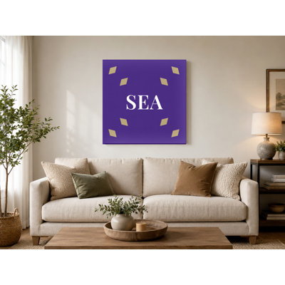 Seattle Luxury Diamond Monogram — Gold Purple White