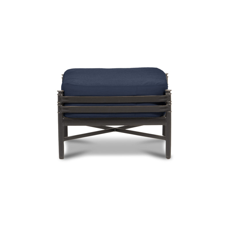 Lancaster Outdoor Ottoman, Spectrum Indigo Sunbrella® Plainweave
