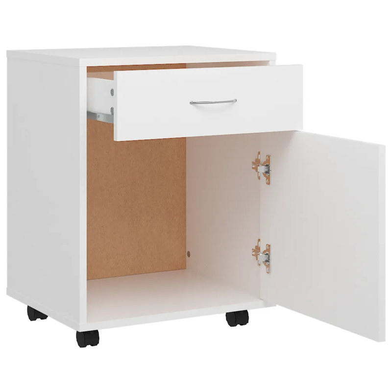 Arpelar 1 Drawer Filing Cabinet, White