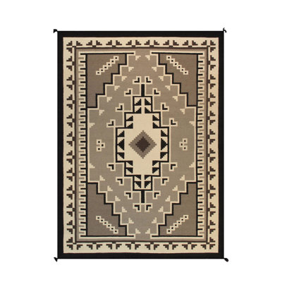 Tapis décoratif tissé à franges Ethnic