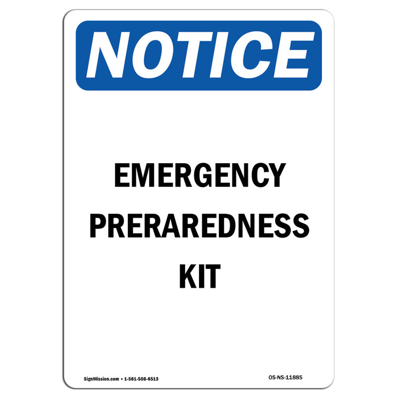 Emergency Preparedness Kit Sign