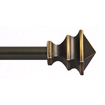 Paugh Oil Rubbed Bronze Adjustable 0.5"" Single Curtain Rod -  Fleur De Lis Living, 2CAE2C0F6BC143D6BB5D6409A0ADBE17