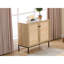 Armoire de rangement moderne en rotin de 31,49 po à 2 portes avec pieds en métal