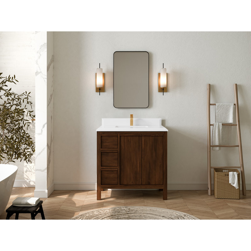 36'' Single Bathroom Vanity with Quartz Top