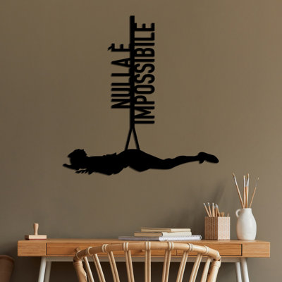 Stylish Black Decorative Metal Wall Accessory, 21.7 x 22.0 inches | 100% Metal Construction, Thickness: 0.06 inches | Perfect for Home Decor, Modern Design, and Unique Wall Art Accent