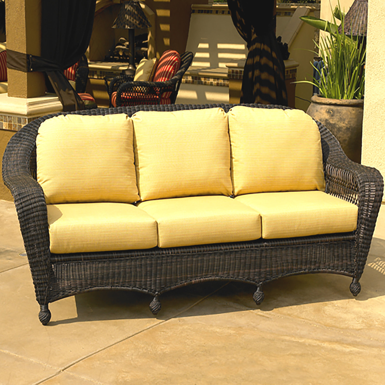 22" Sunbrella® Sofa Seat and Back Cushion, Canvas Granite Sunbrella® Canvas