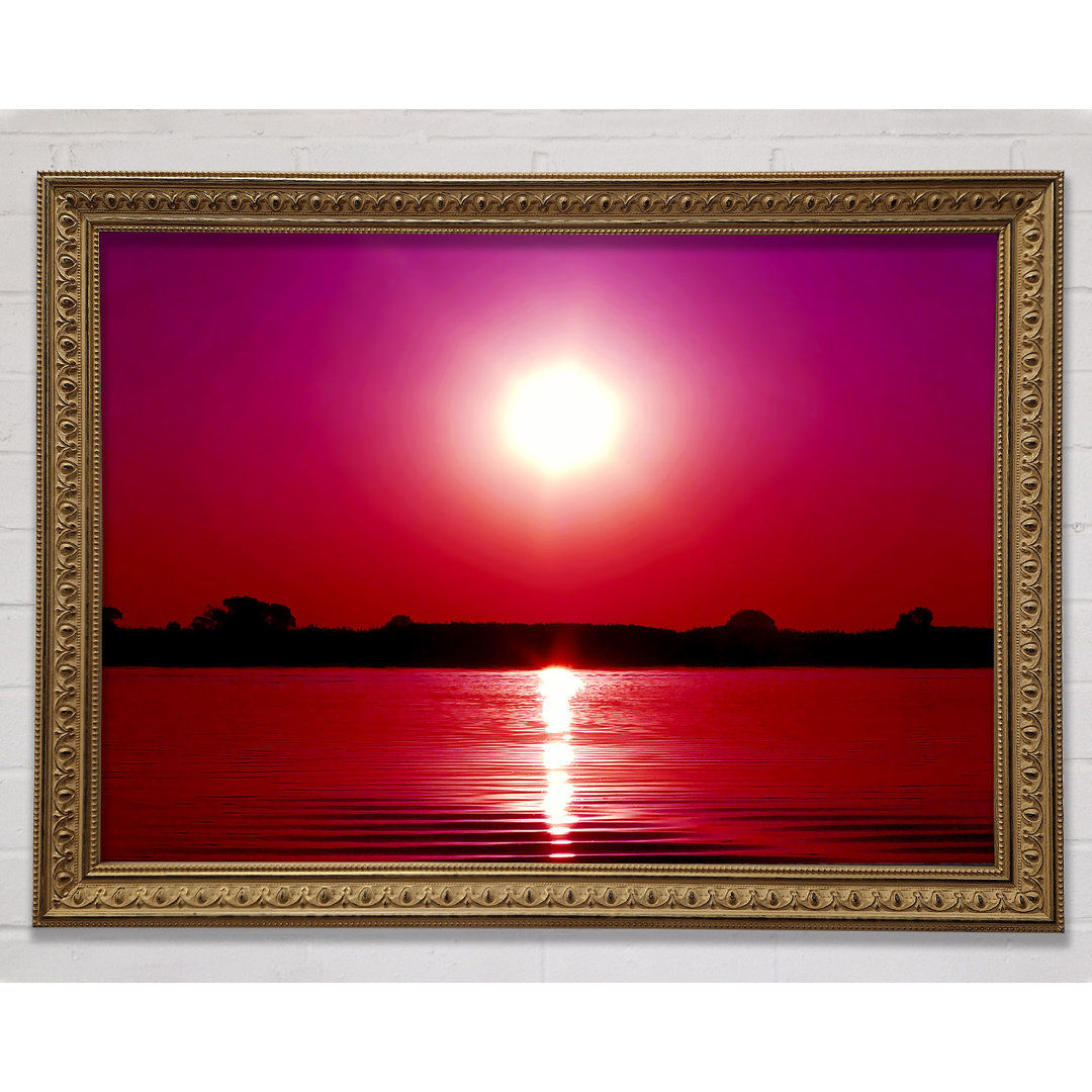 Cerise Lake Sun Gerahmter Druck