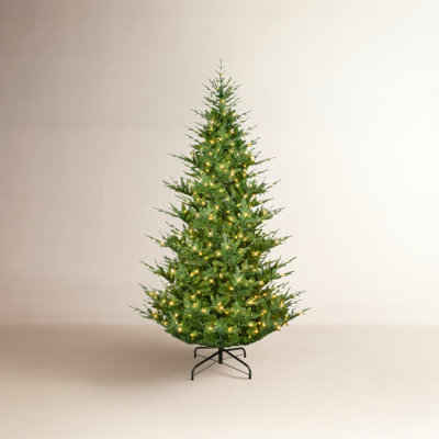 Pre-Lit Artificial Hillside Spruce Tree
