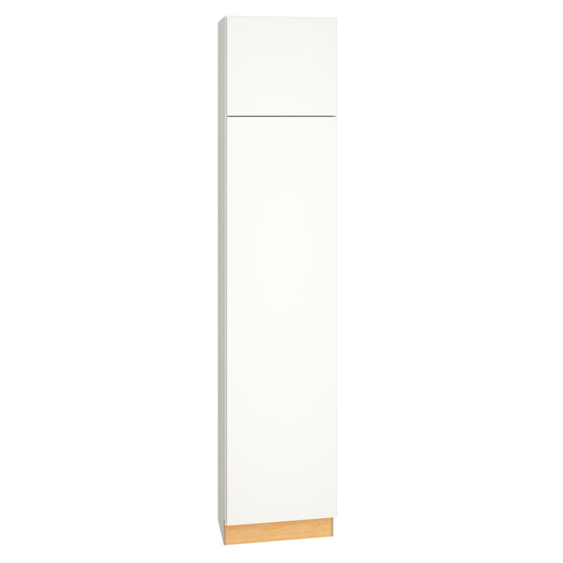 Armoire de cuisine standard à 2 portes avec 4 tablettes réglables l 18 po x H 84 po x P 12 po Rosemont, Blanc