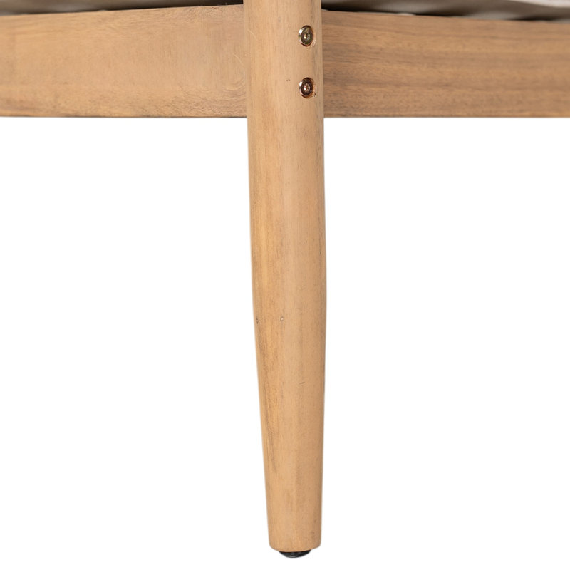 Causeuse d'extérieur en bois d'acacia de patio, Marron clair