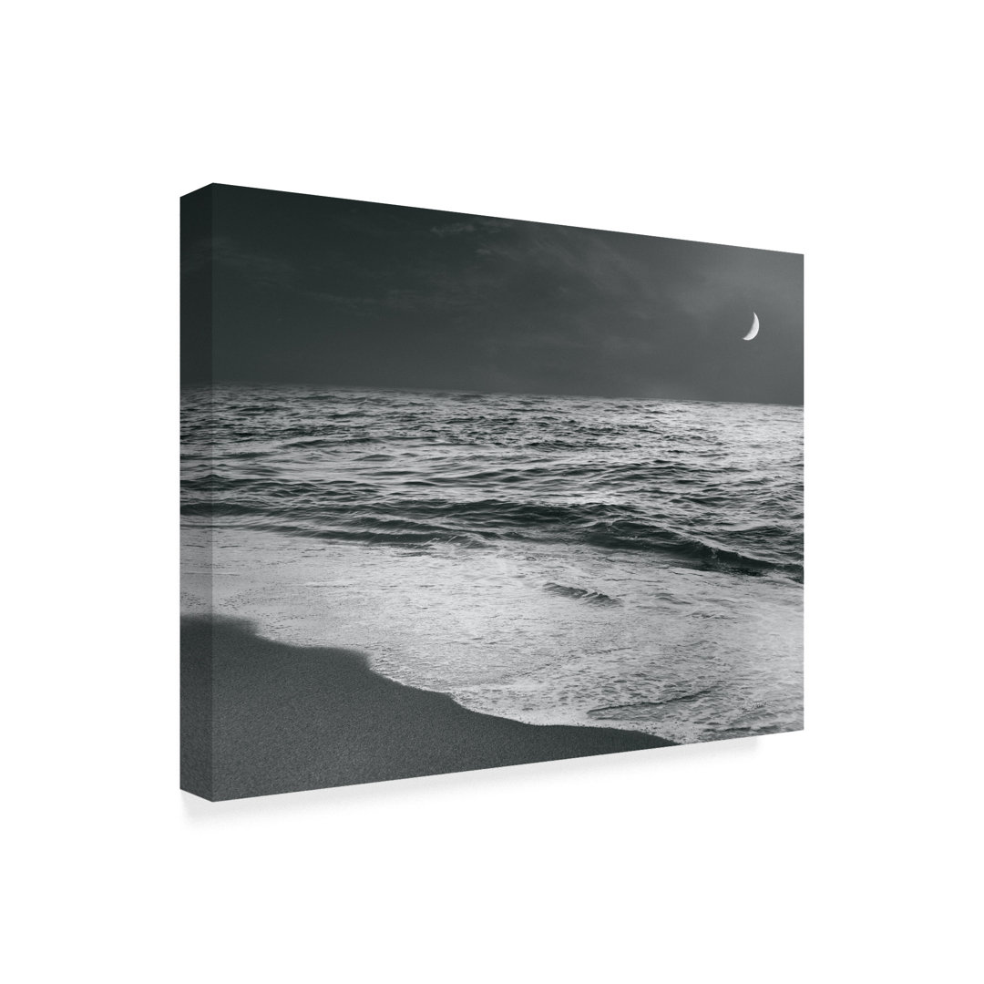 " Moonrise Beach Black And White " by Sue Schlabach Highland Dunes 