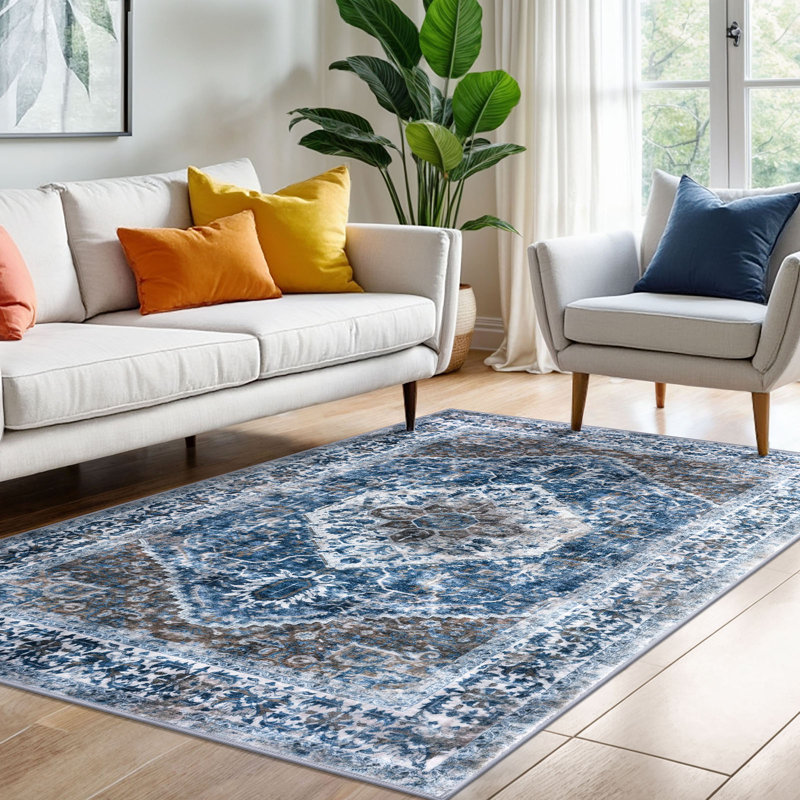 Tapis d'intérieur antidérapant Jodhveer , Rectangle 4pi x 6 pi