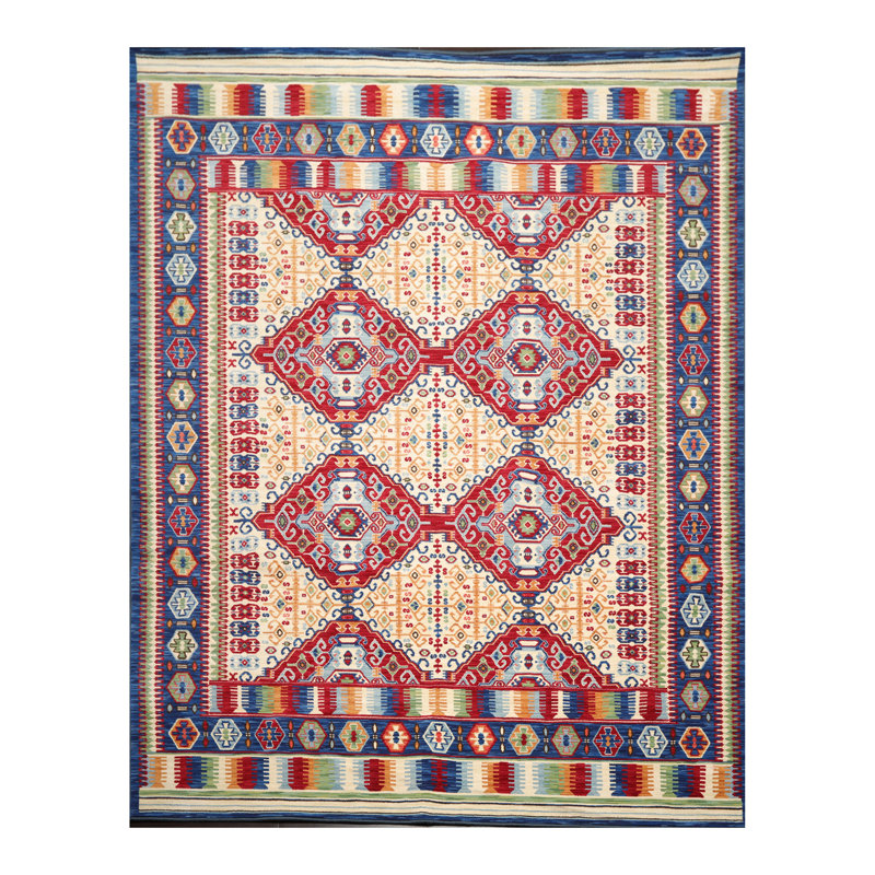 Tapis oriental en laine ivoire / rouge Oriental