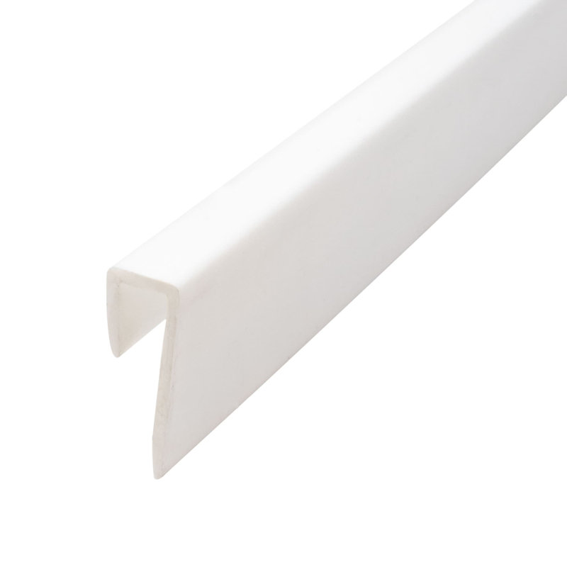 Styrène 3/16 po | Capuchon de moulage | Pro Pack Plus: (25) pièces de 8 pieds de long, Blanc