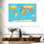 Carte détaillée du monde - reproduction sur toile tendue-594144058