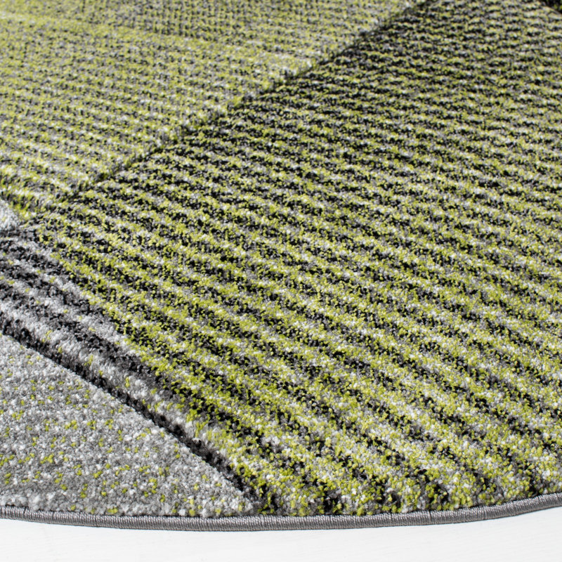 Tapis géométrique Toone Performance, Rond 6 pi 7 po