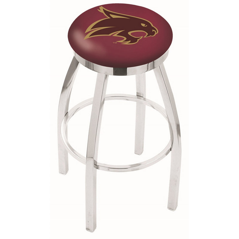 Tabouret tournant 36 "NCAA, Texas State, Chrome