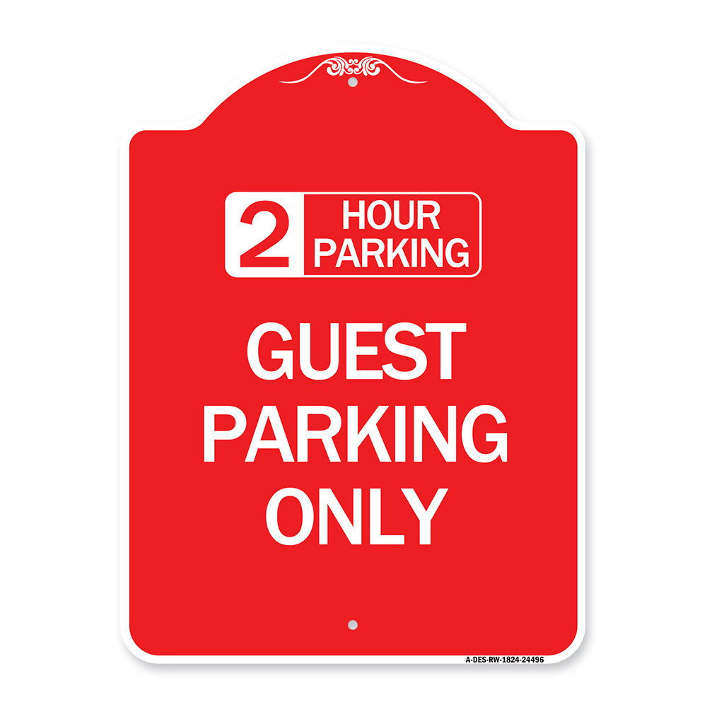 Signmission Designer Series Sign 2 Hour Parking Guest Parking Only signmission-designer-series-sign-2-hour-parking-guest-parking-only