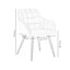Yerres 4 Person Dining set - a Rectangular Wooden Dining Table with Metal Legs and a Set of 4 Quilted Velvet Dining Chairs for Dining Room - Modern Dining Table Set-529873379-529873378