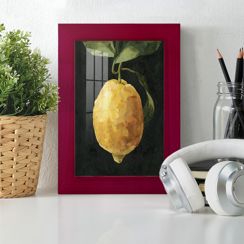 " Dark Lemon I ", Cherry Red, 6" H x 4" W x 1" D