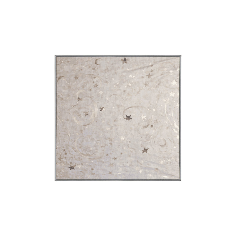 Tapis gris lavable à la machine, Carré 8 pi