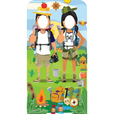 SC1294 Camping Stand In Cardboard Cutout Standee Standup