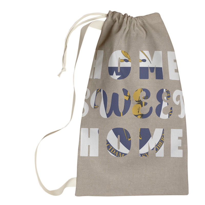 Fabric Laundry Bag with Handles, Large (76.5" H x 29.5" W x 1.5" D), Massachusetts