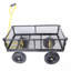 Les chariots de chariot de jardin avec outils solides de roues facilitent le transport du bois de chauffage