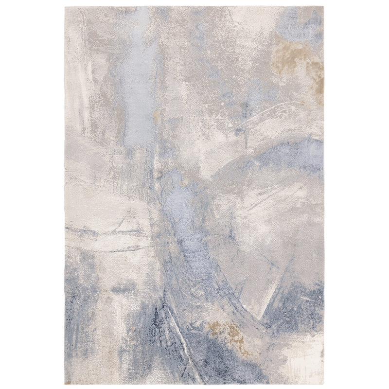 Caydren Blue/Grey/Ivory Area Rug, Rectangle 160 x 230cm