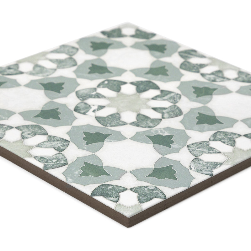 Carreau de porcelaine mat pour plancher et mur 9 po x 9 po Pageant, Vert