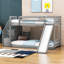 Bunk Bed With Convertible Slide And Stairway-117951375