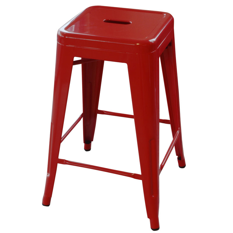 Tabouret bar et de comptoir Itzia, Rouge, Tabouret de comptoir (assise de 24 po de hauteur), 4