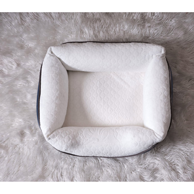Lit pour chat en mousse, anthracite, 17 po x 23 po, lit confortable pour animaux de compagnie, 17 po x 23 po