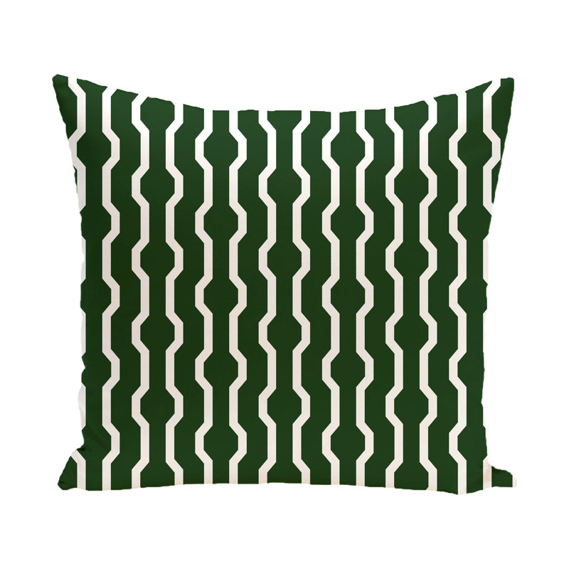 Housse et insert de coussin carré Nuts and Bolts, H 26 po x l 26 po, Vert