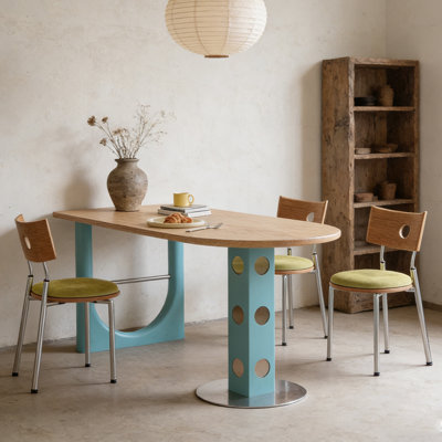 Novel irregular dining table with creative design