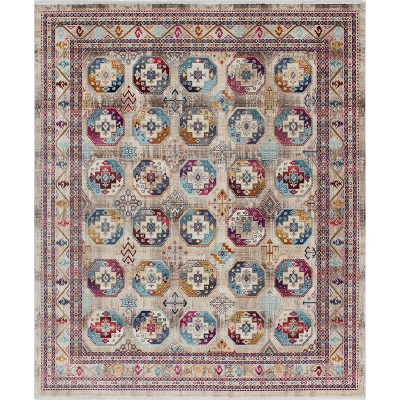 Lucha Geometric Indoor Rug, Rectangle 3'11" x 5'9"