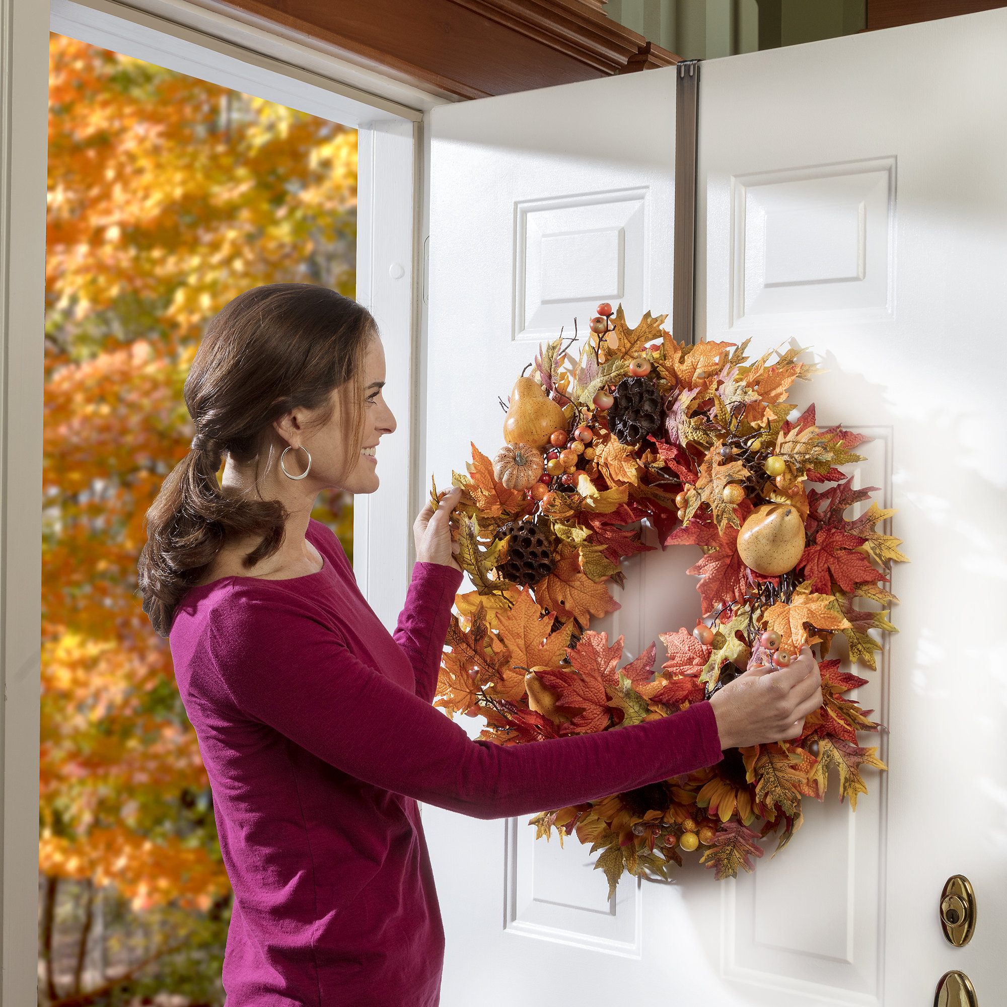 Adapt Adjustable Length Wreath Hanger, 2, Oil-Rubbed Bronze