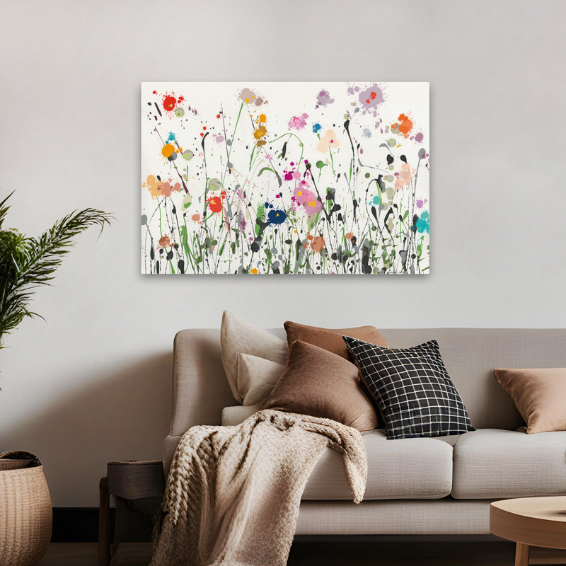 Abstract - Graffiti Meadow, 32" H x 48" W