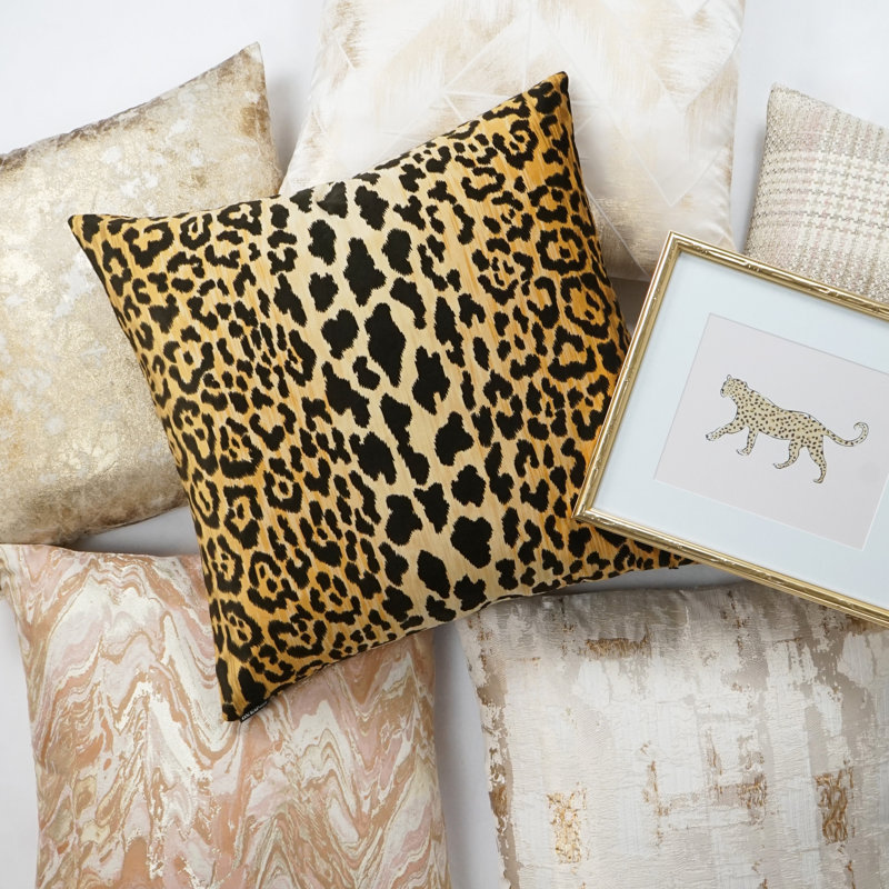 Coussin décoratif Catania, Ivoire, Carré 22 po