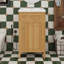 Petit meuble-lavabo de 20 po avec lavabo, lavabo autoportant doux avec porte à fermeture, tiroir inclinable et tablette réglable, poignées en bois