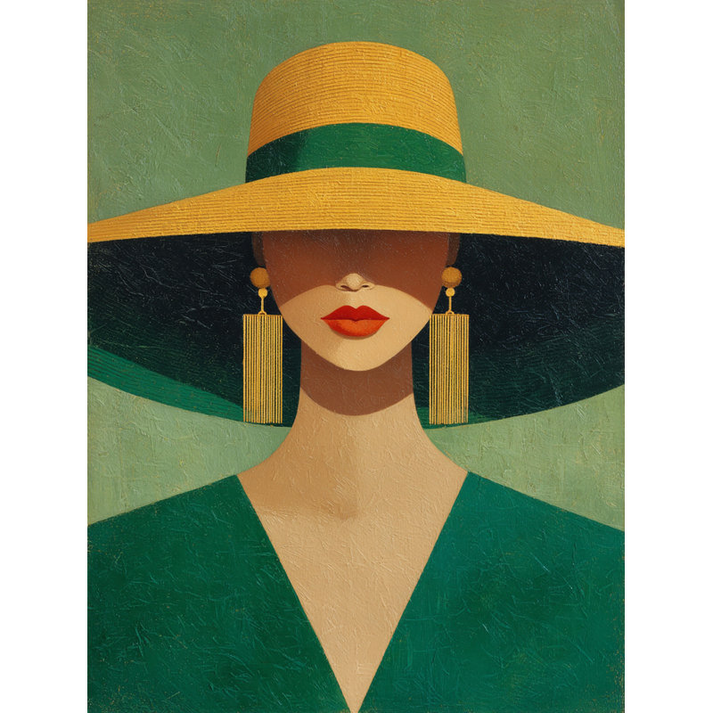 «Golden Hat», art mural sur toile tendue
