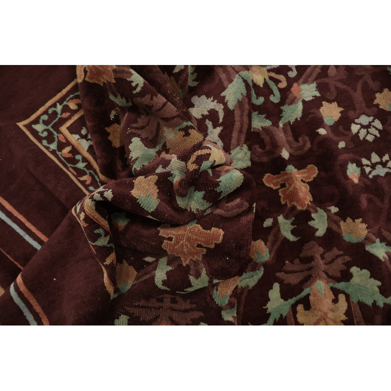 Tapis antique antique Art Deco 9 x 12