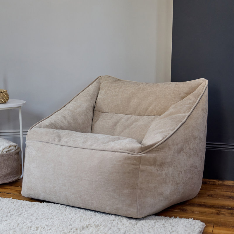 Natalia Armchair Bean Bag, Beige, Chenille