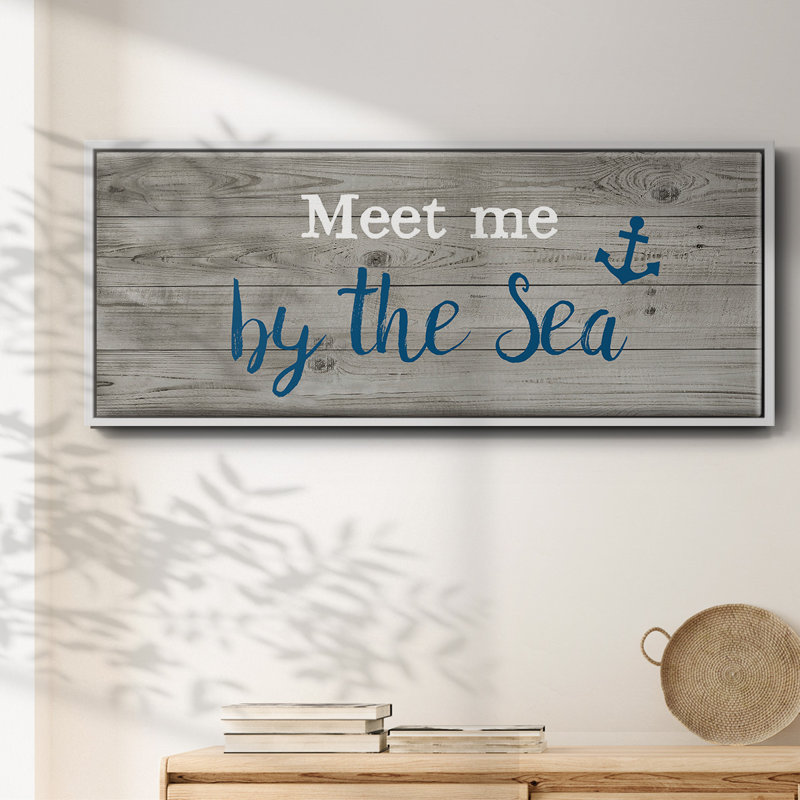 Meet Me- Framed Canvas, 24" H x 60" W
