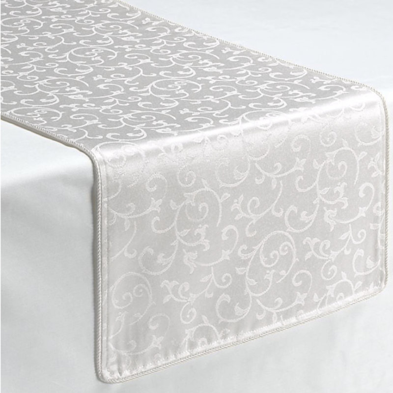 Lenox Opal Innocence Runner, 90" Rectangle, White