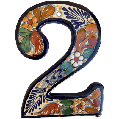 Mexican Majolica Santa Fe Tile Address House Number Two