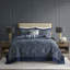 Ensembles de literie luxueux en jacquard bleu marine, très grand confort en coton pour la maison