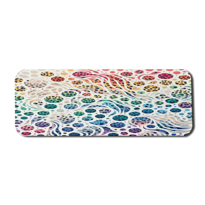Tapis de jeu à imprimé léopard multicolore 31 po x 12 po Wrought Studio ™