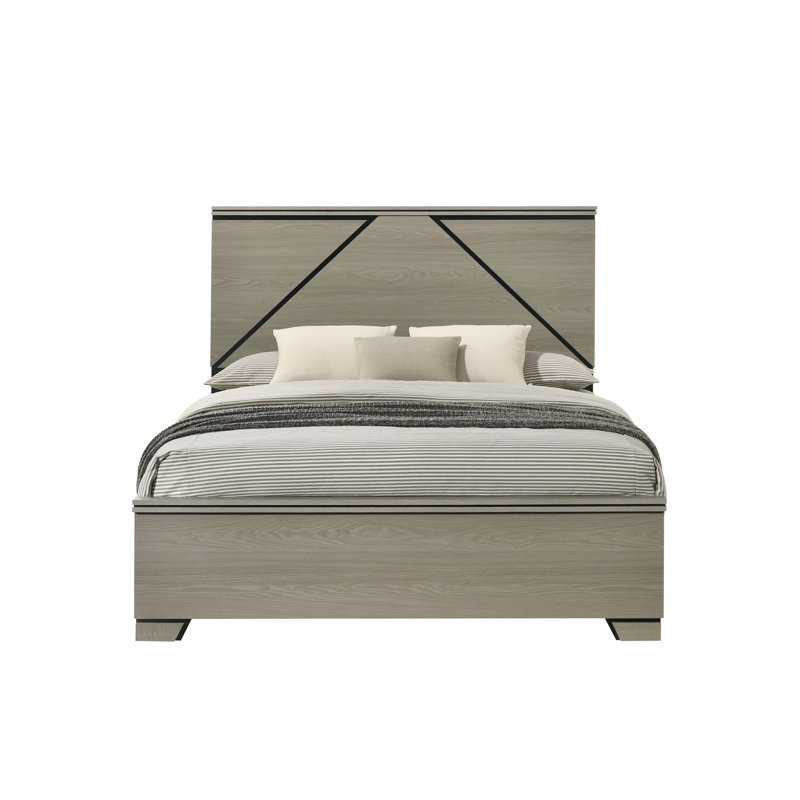 Weathered Gray Bed w/LED